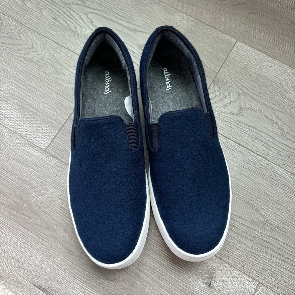 Allbirds Wool Cruiser Slip On Shoes Navy Blue Size 11 - Picture 2 of 12